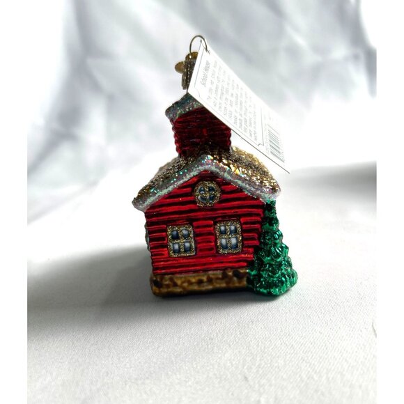2001 Merch Family’s Old World Christmas Little Red Glass School House Ornament - Picture 12 of 15